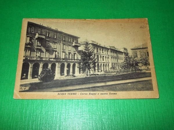 Cartolina Acqui Terme - Corso Bagni e Nuove Terme 1950 …