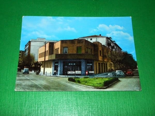 Cartolina Melzo - Via Invernizi angolo via Gavazzi 1966.