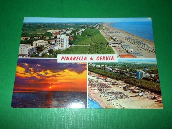 Cartolina Pinarella di Cervia - Vedute diverse 1966.