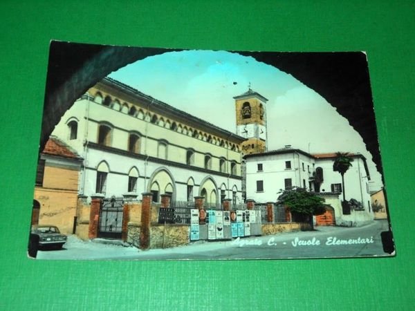 Cartolina Agrate Conturbia - Scuole Elementari 1960 ca #1 | Immagine principale