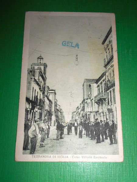 Cartolina Terranova di Sicilia ( Gela ) - Corso Vittorio …