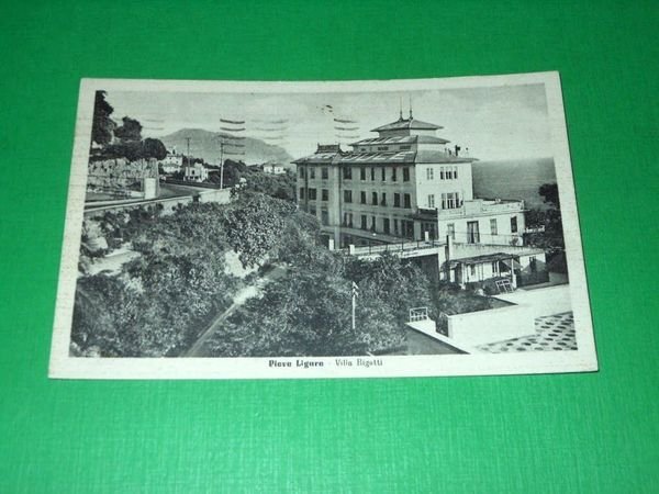 Cartolina Pieve Ligure - Villa Rigatti 1943.