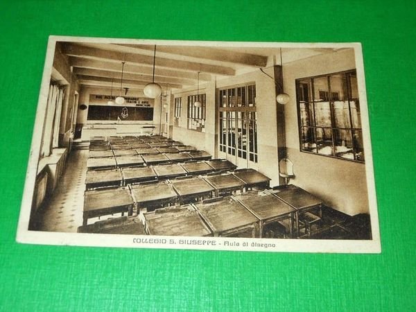 Cartolina Torino - Collegio S. Giuseppe Aula di Disegno 1938.