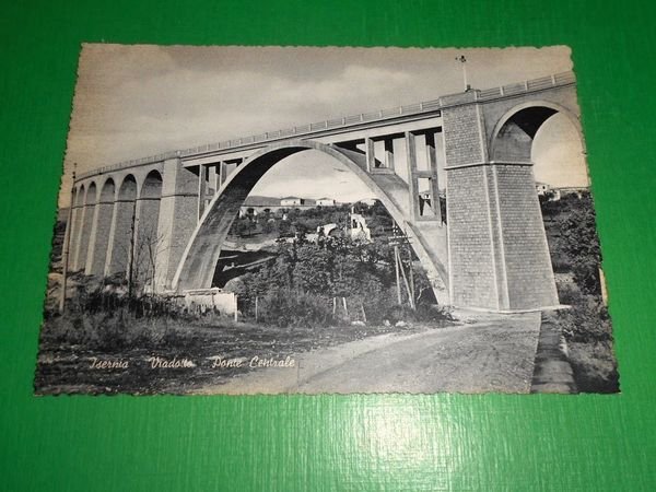 Cartolina Isernia - Viadotto - Ponte Centrale 1950 ca | Immagine principale