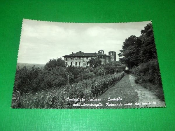 Cartolina Costigliole Saluzzo - Castello dell' Ammiraglio Reinandi 1950 ca | Immagine principale