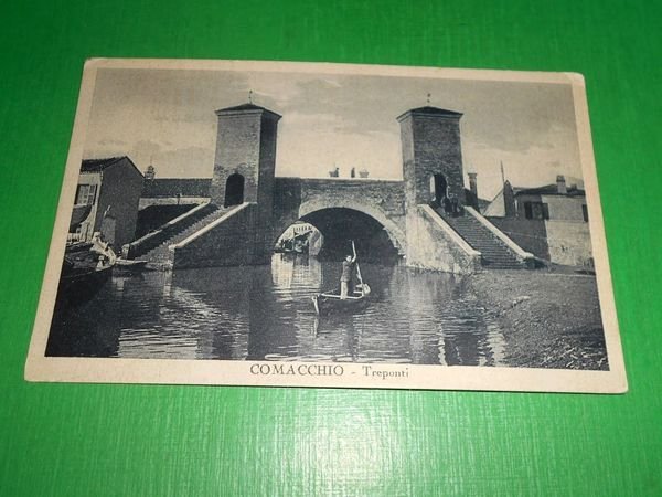 Cartolina Comacchio - Treponti 1935 ca.
