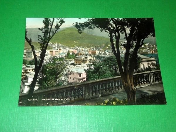 Cartolina Rapallo visto dall' alto 1961.