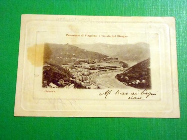 Cartolina Panorama di Staglieno e vallata del Bisagno 1904