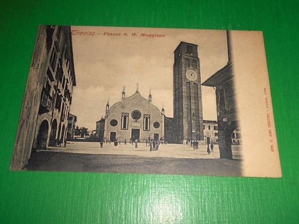 Cartolina Treviso - Piazza S. M. Maggiore 1910 ca