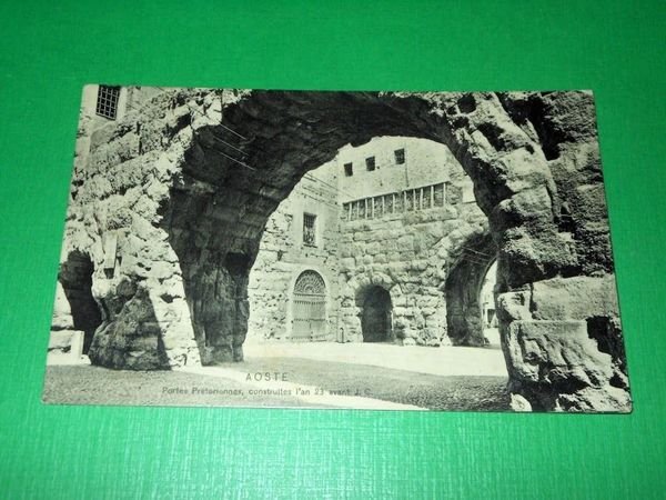Cartolina Aosta - Porta Pretoria 1918 | Immagine Gallery 1