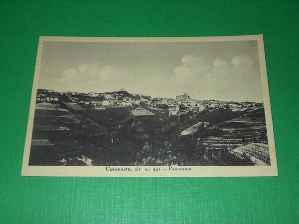 Cartolina Cocconato ( Asti ) - Panorama 1940