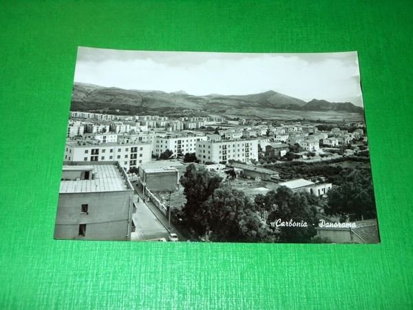 Cartolina Carbonia - Panorama 1960 ca #2