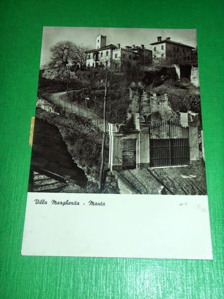 Cartolina Manta ( Cuneo ) - Villa Margherita 1955 ca