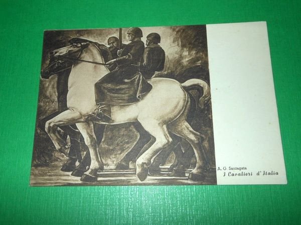 Cartolina Militaria - I Cavalieri d' Italia - disegno di …