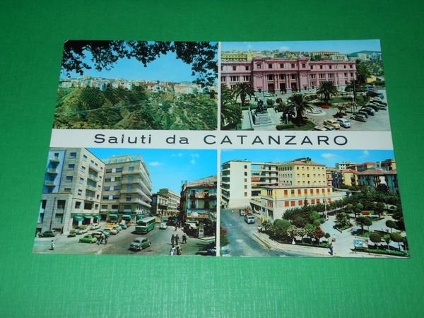 Cartolina Saluti da Catanzaro - Vedute diverse 1965