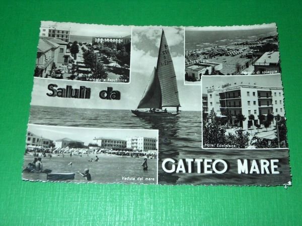 Cartolina Gatteo Mare - Vedute diverse 1963