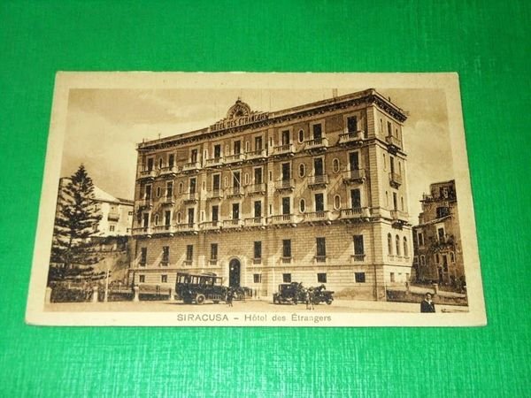 Cartolina Siracusa - Hotel des Etrangers 1910 ca.