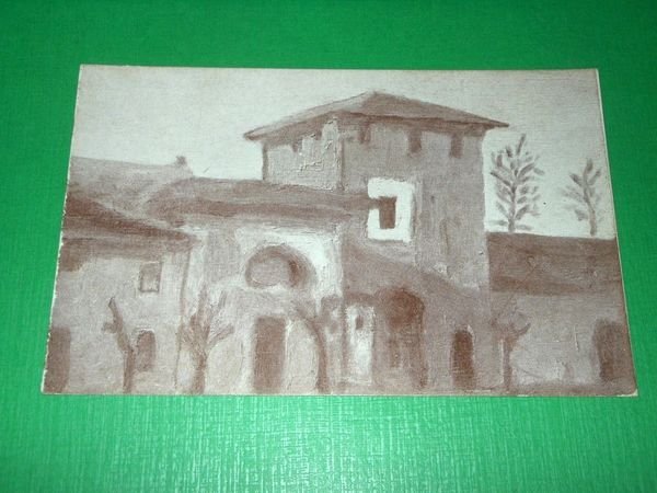 Cartolina Legnano - Interno del Castello disegnato dall' alunno Coccè …