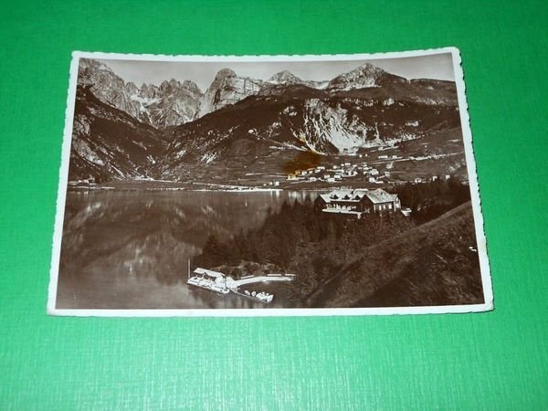 Cartolina Lago di Molveno - Dolomiti di Brenta 1936.