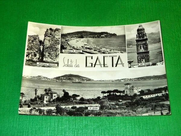 Cartolina Saluti da Gaeta - Vedute diverse 1961.