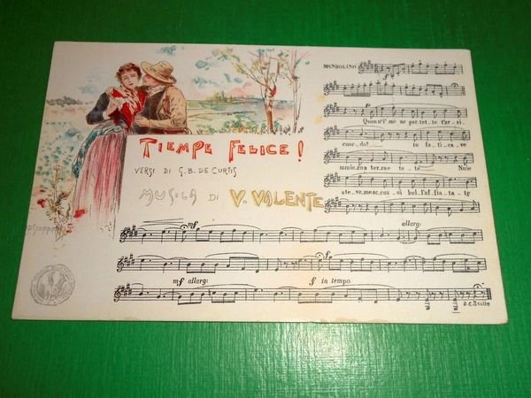 Cartolina Musicale Bideri ( Napoli ) - Tiempe Felice ! …