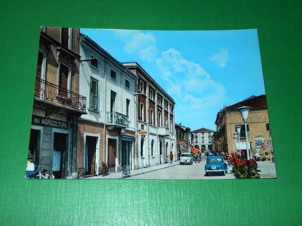 Cartolina Massa Fiscaglia - Piazza Garibaldi - Municipio 1960 ca.