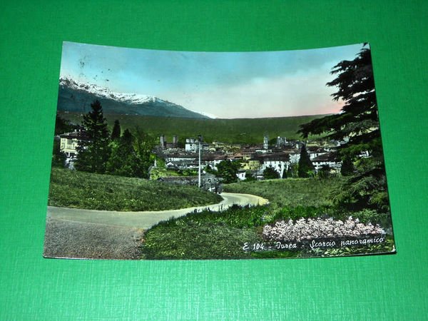 Cartolina Ivrea - Scorcio panoramico 1950 ca.