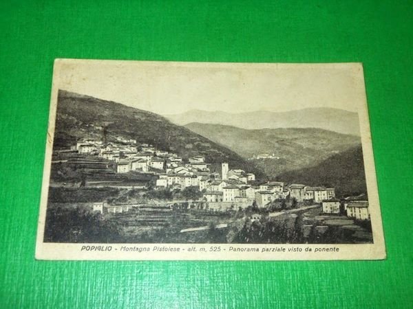 Cartolina Popiglio - Montagna Pistoiese - Panorama parziale 1935 ca.