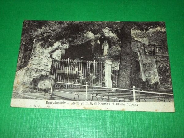 Cartolina Domodossola - Grotta di N. S. di Lourdes al …