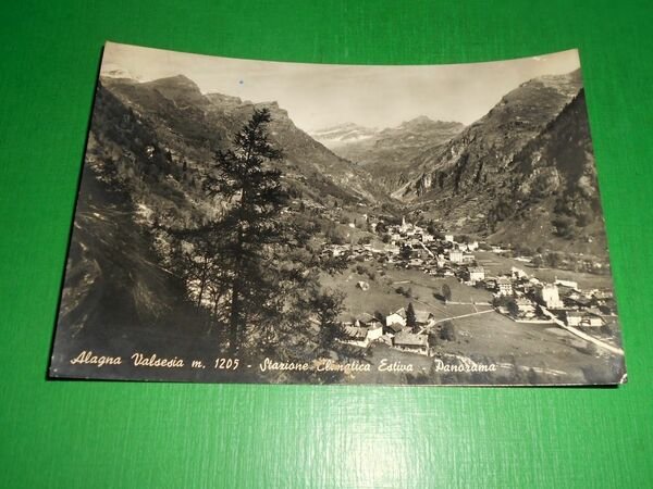 Cartolina Alagna Valsesia - Panorama 1958