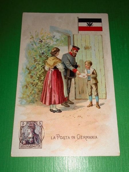 Cartolina Storia Postale - La Posta in Germania - Pubblicità …