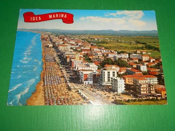 Cartolina Igea Marina - Veduta aerea 1975.
