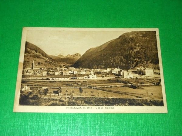 Cartolina Predazzo - Val di Fiemme - Panorama 1934.