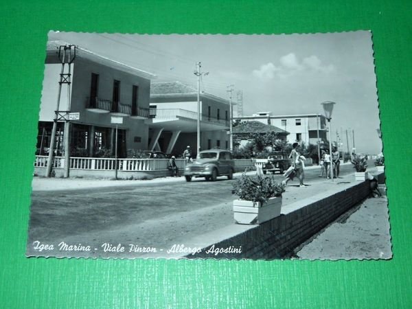 Cartolina Igea Marina -- Viale Pinzon -- Albergo Agostini -- …