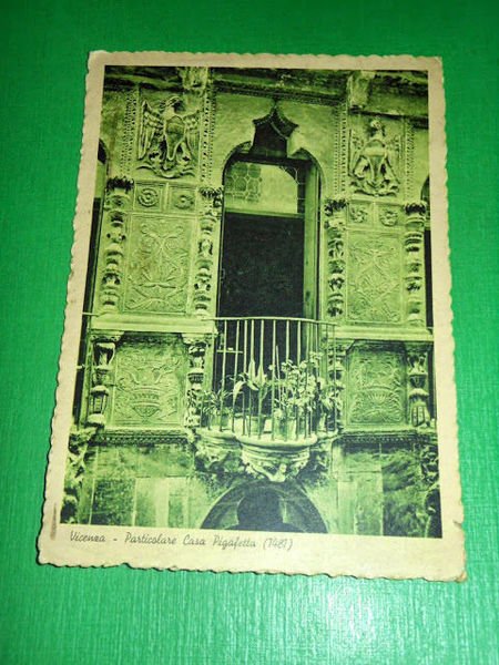 Cartolina Vicenza - Particolare Casa Pigafetta 1939