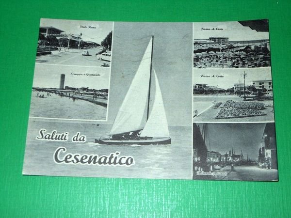 Cartolina Saluti da Cesenatico - Vedute diverse 1961