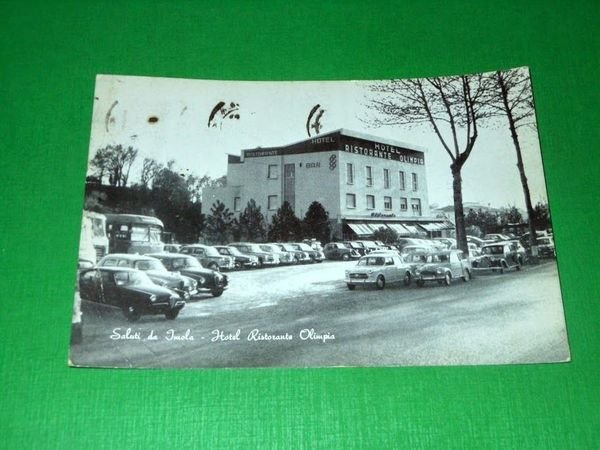 Cartolina Saluti da Imola - Hotel Ristorante Olimpia 1964