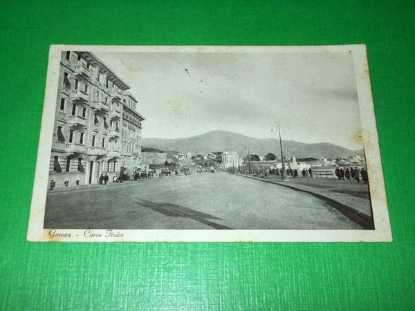 Cartolina Genova - Corso Italia 1932 | Immagine principale