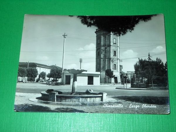 Cartolina Chiaravalle - Largo Oberdan 1955