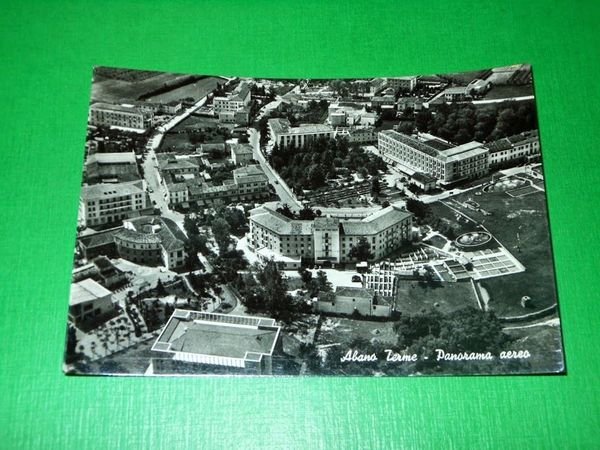Cartolina Abano Terme - Panorama aereo 1958