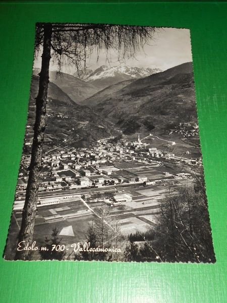 Cartolina Edolo - Valle Camonica - Panorama 1950 ca