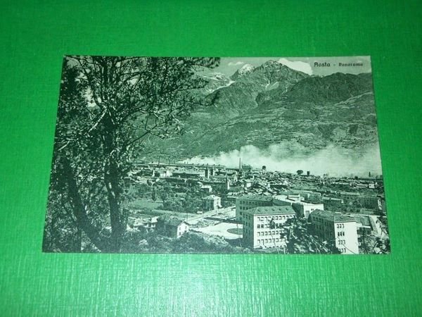 Cartolina Aosta - Panorama -- 1920 ca