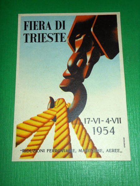 Cartolina Pubblicità - Fiera Campionaria Internazionale di Trieste 1954