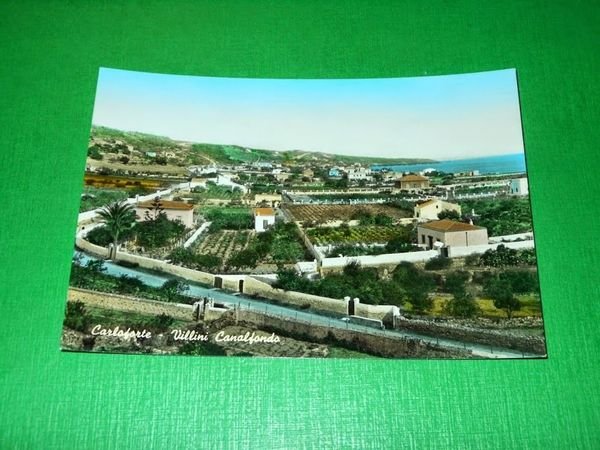 Cartolina Carloforte - Villini Canalfondo 1960 ca