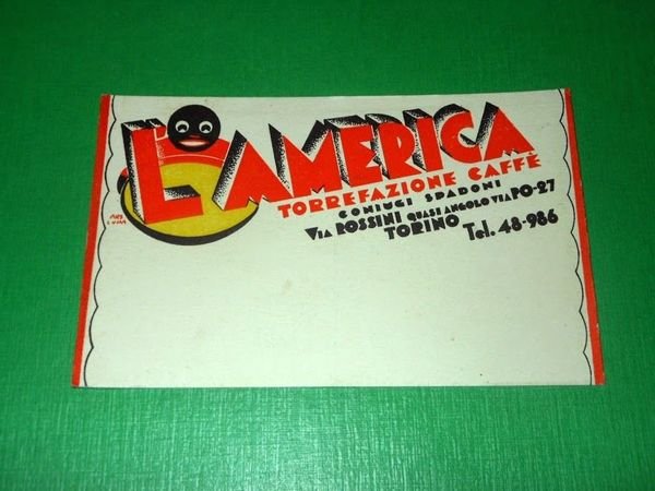 Cartolina Torino - Torrefazione Caffè L'America ( via Rossini ) …