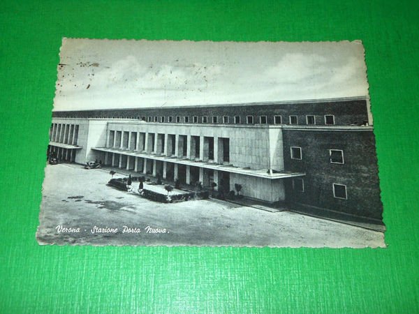 Cartolina Verona - Stazione Porta Nuova 1950 ca