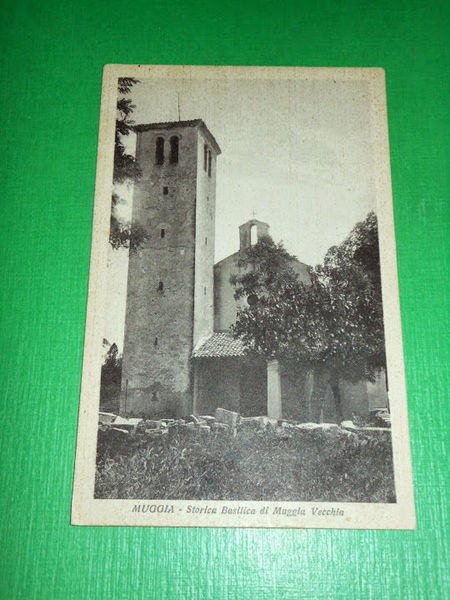 Cartolina Muggia - Storica Basilica di Muggia Vecchia 1930 ca | Immagine principale