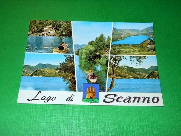 Cartolina Lago di Scanno ( L'Aquila ) - Vedute diverse …