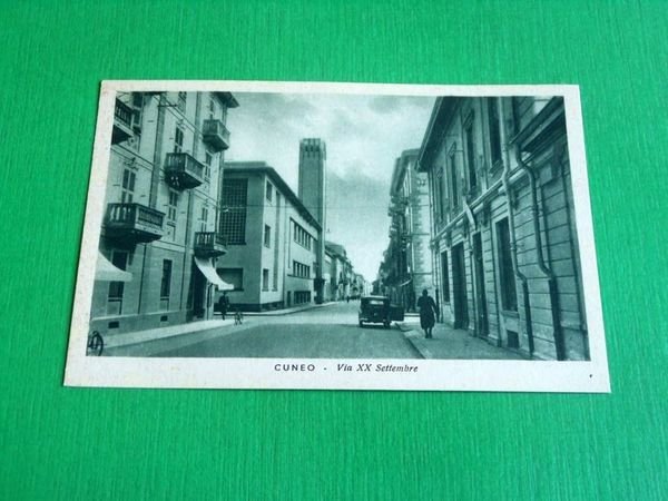 Cartolina Cuneo - Via XX Settembre 1943