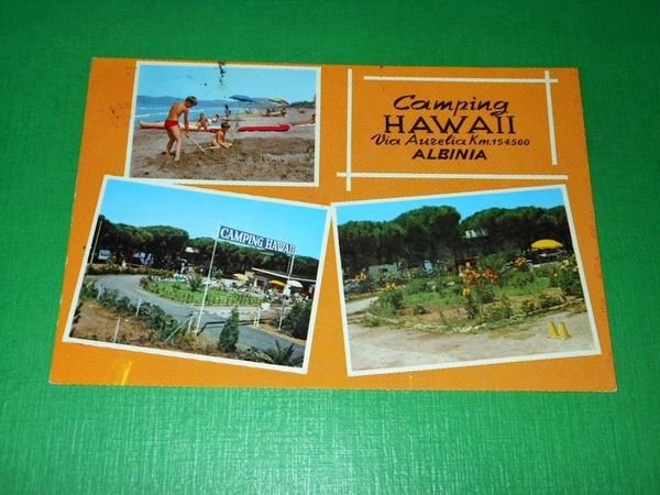 Cartolina Albinia - Camping Hawaii 1971
